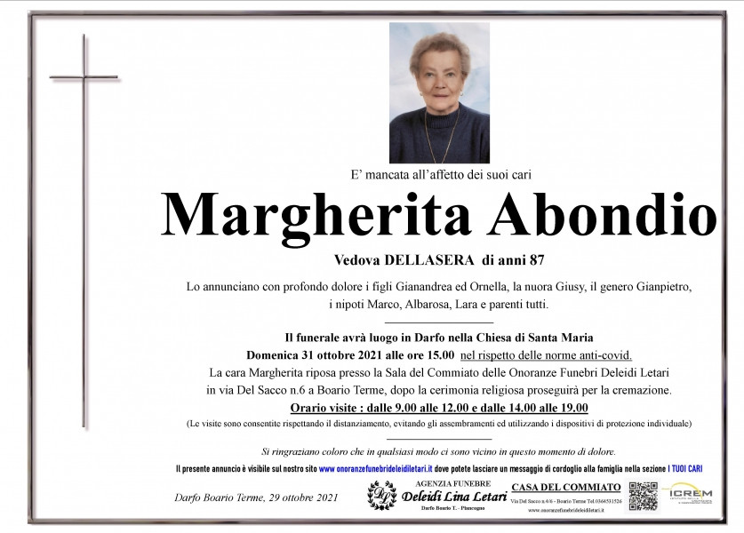 Margherita Abondio Vedova Dellasera