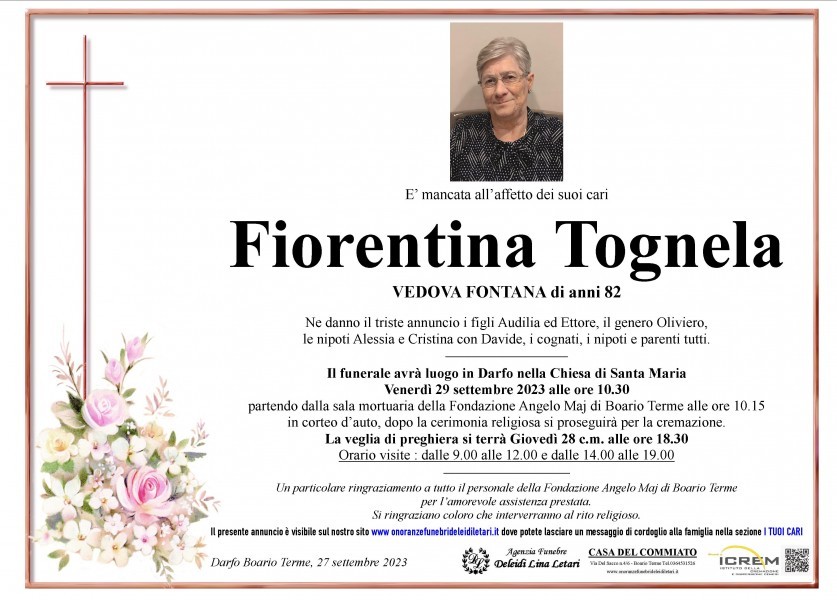 Fiorentina Tognela Vedova Fontana