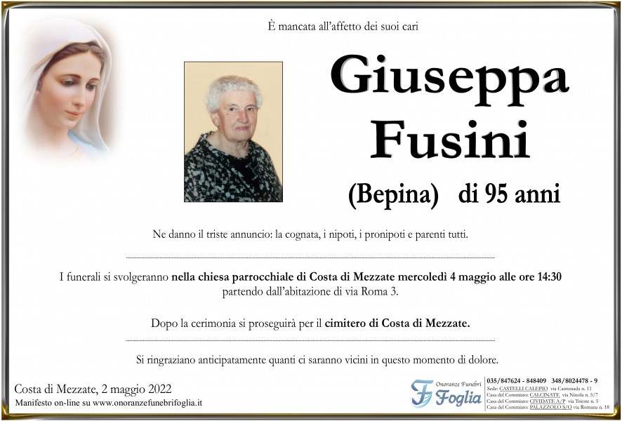 Giuseppa  Innocentina Fusini