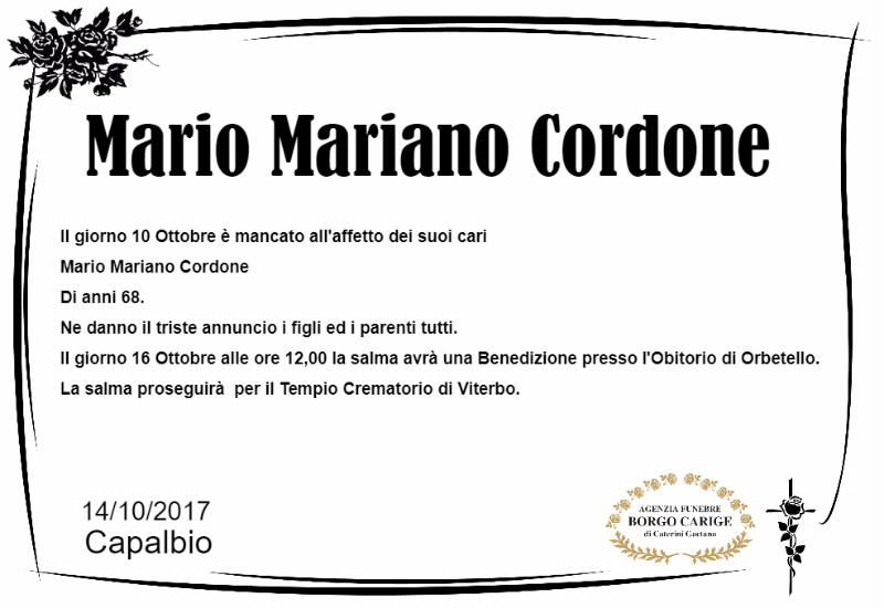 Mario Mariano Cordone