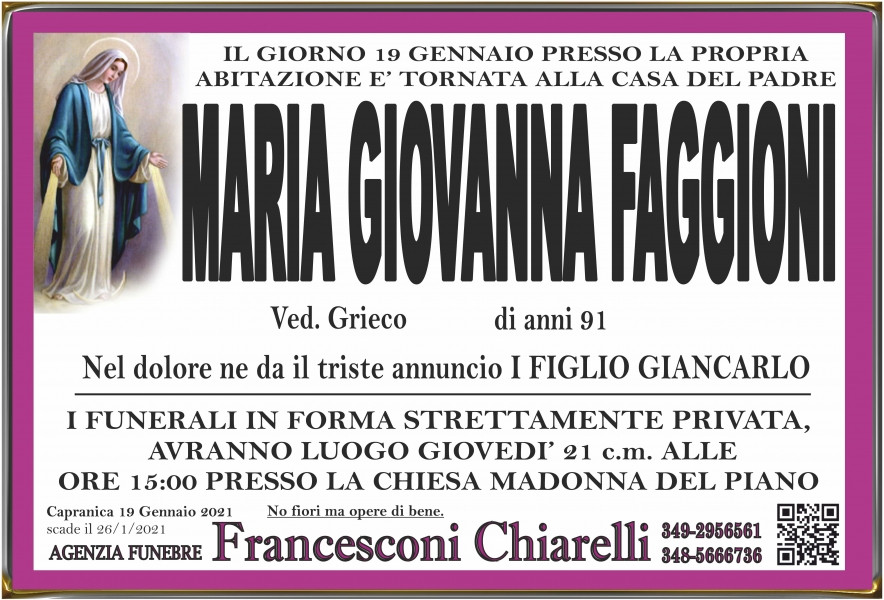 Maria Giovanna  Faggioni