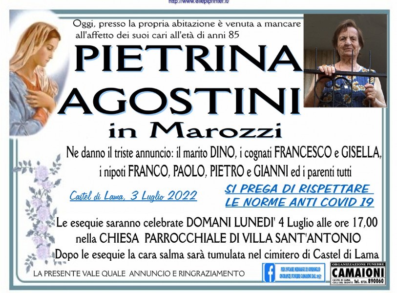Pietrina Agostini Ved. Marozzi