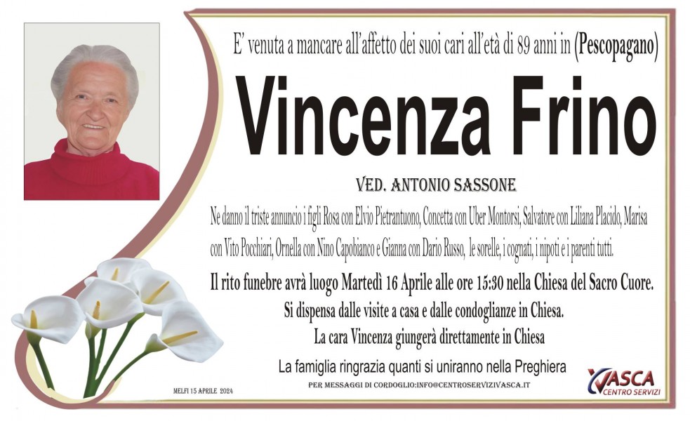 Vincenza Frino Ved Antonio Sassone