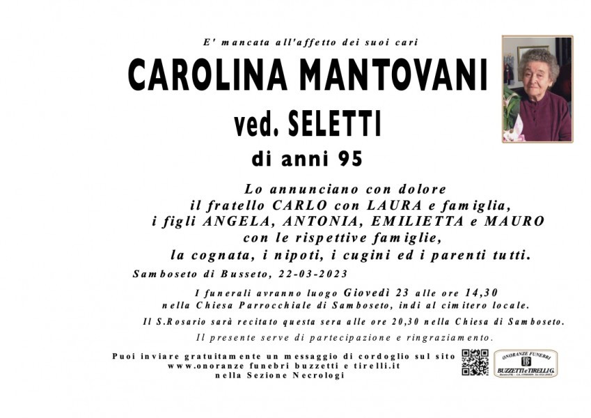 Carolina Mantovani Ved. Seletti