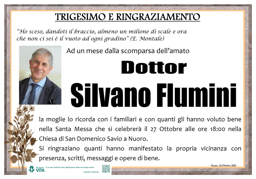 Ringraziamento e Trigesimo