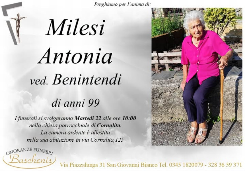 Milesi Antonia Ved. Benintendi