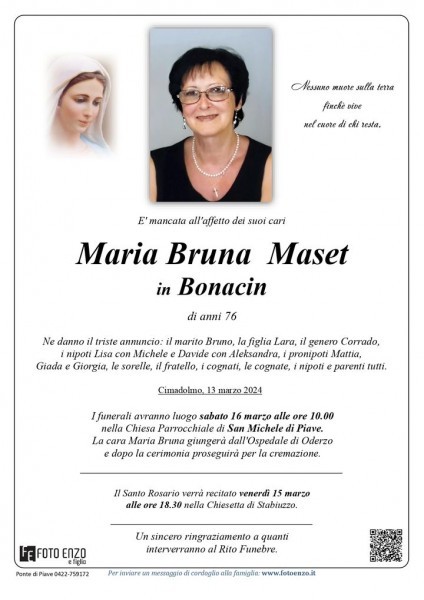 Maria Bruna Maset In Bonacin