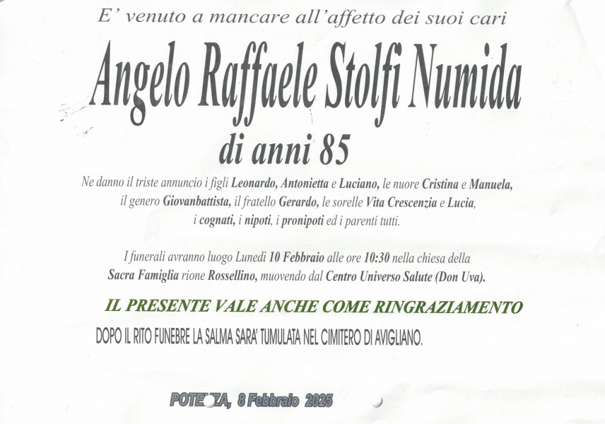 Angelo Raffaele Stolfi Numida