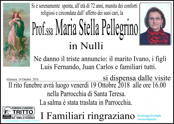 Prof.ssa Maria Stella Pellegrino