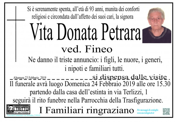 Vita Donata Petrara