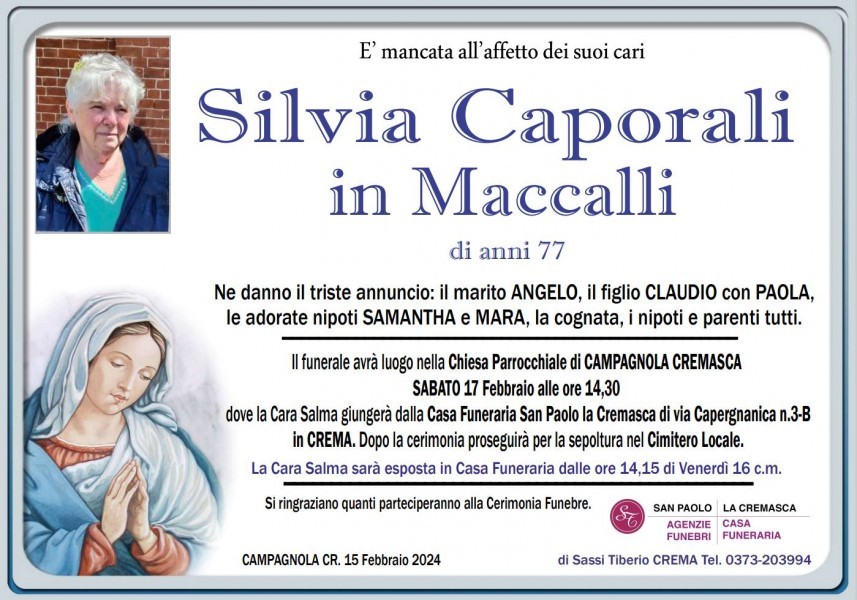 Silvia Caporali In Maccalli