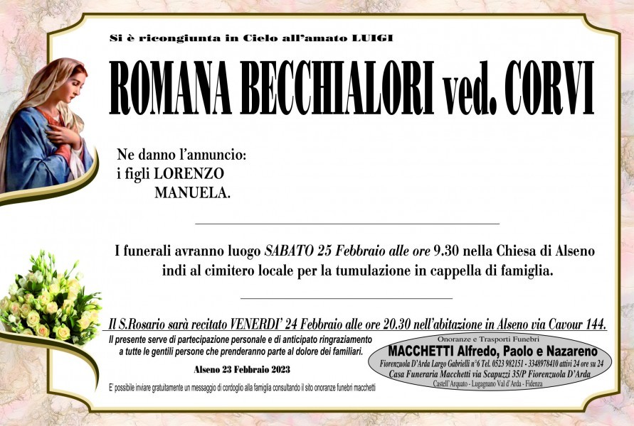 Romana Becchialori Ved. Corvi