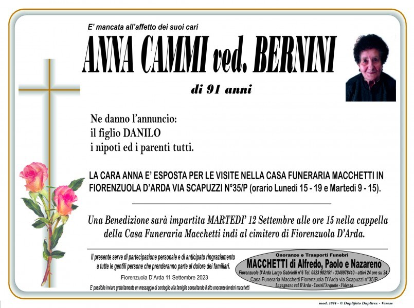 Anna Cammi Ved. Bernini