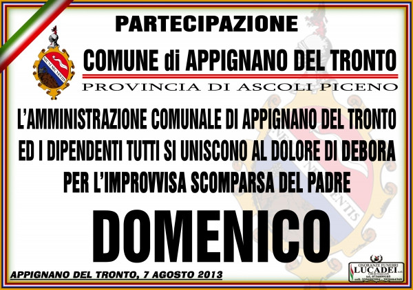 Partecipazione Comune Di Appignano Del Tronto