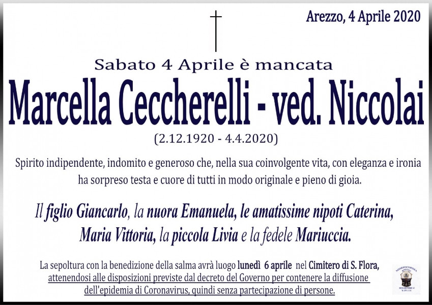 Marcella Ceccherelli Ved. Niccolai