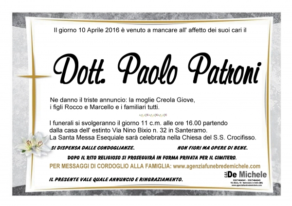 Dott. Paolo Patroni
