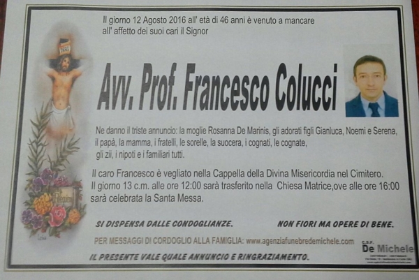 Avv. Prof. Francesco Colucci