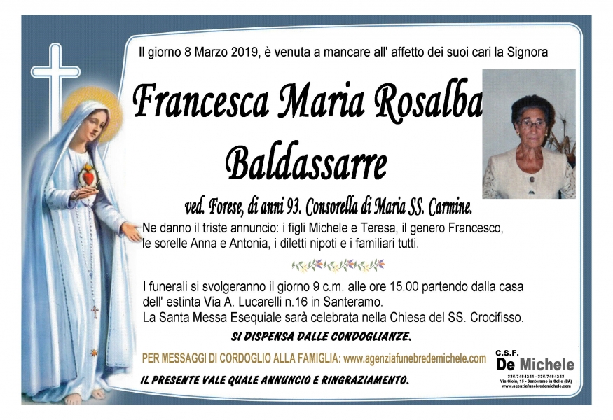 Francesca Maria Rosalba Baldassarre