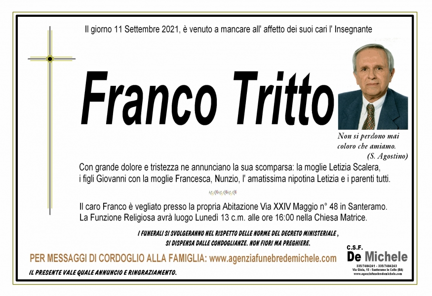 Insegnante Franco Tritto