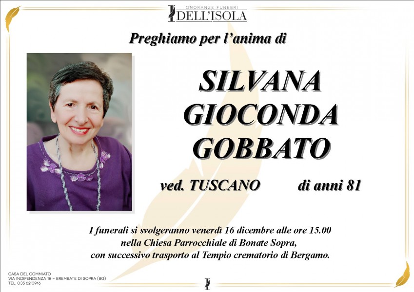 Gobbato Silvana Gioconda